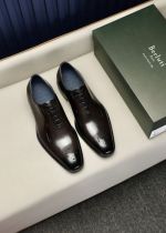 Berluti Black calfskin Leather Shoes-Berluti Man Business Leather Shoes